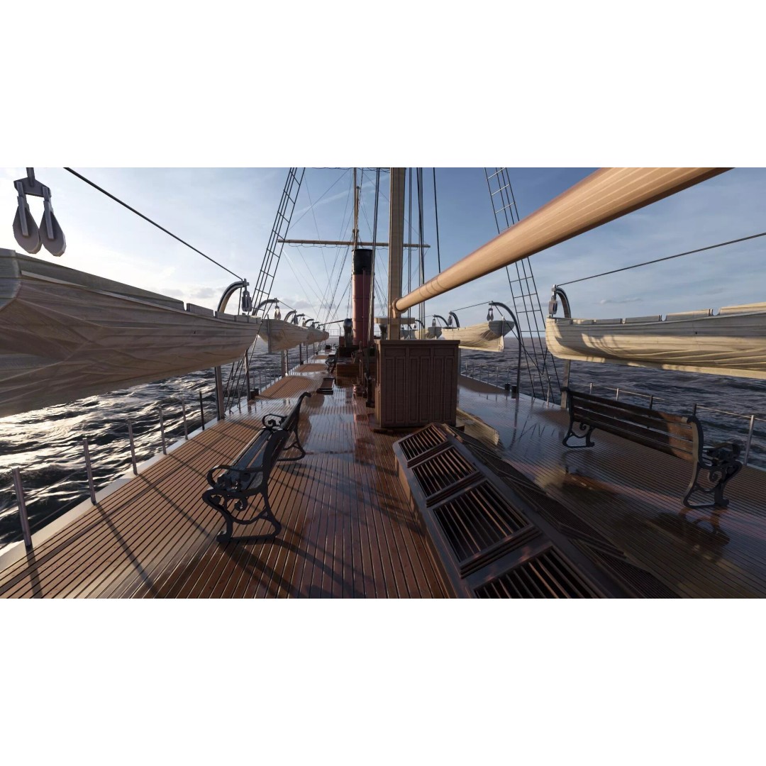 Japanese Navy Merchant Ship 3D Model – Late 19th Century, PBR Textured - View 40