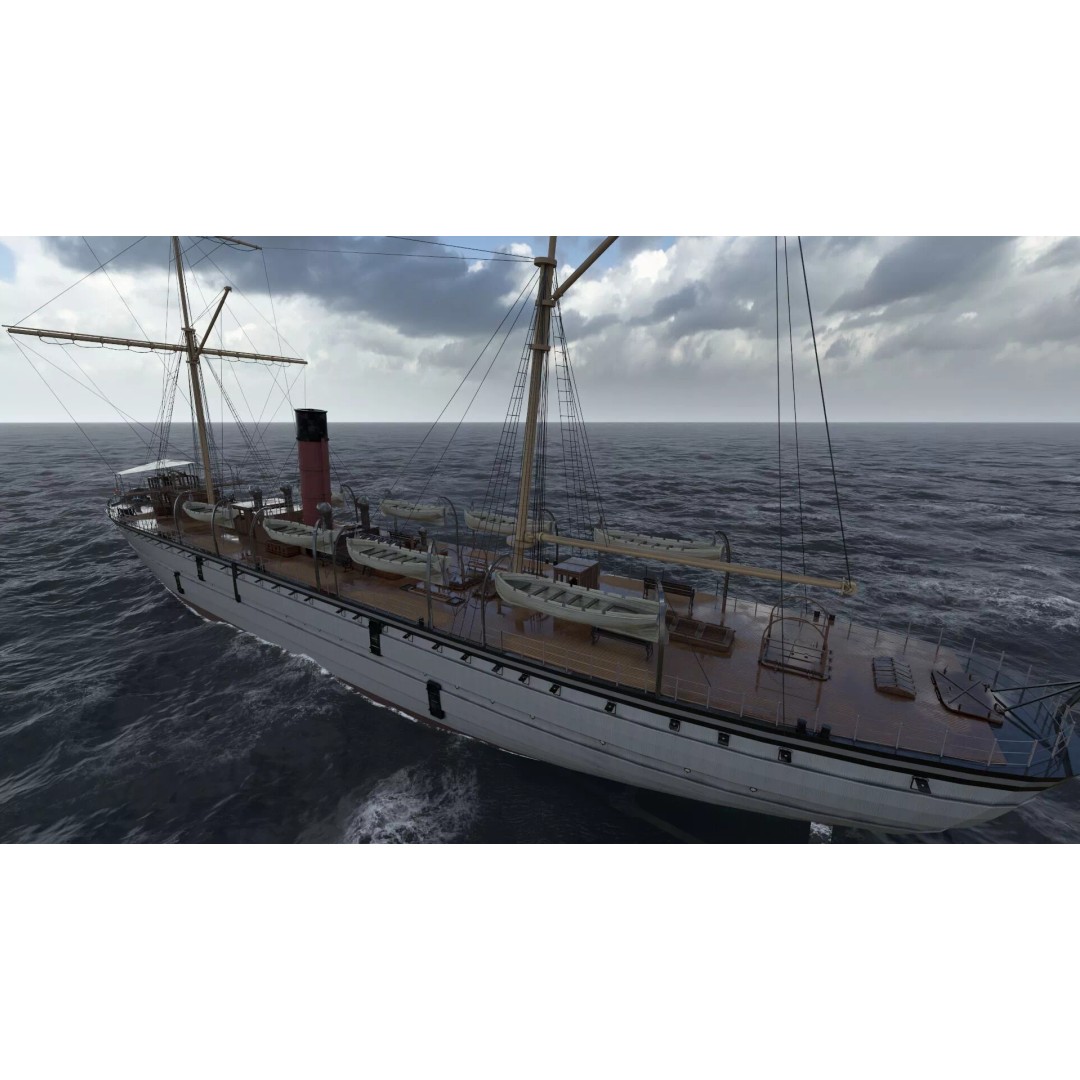 Japanese Navy Merchant Ship 3D Model – Late 19th Century, PBR Textured - View 41