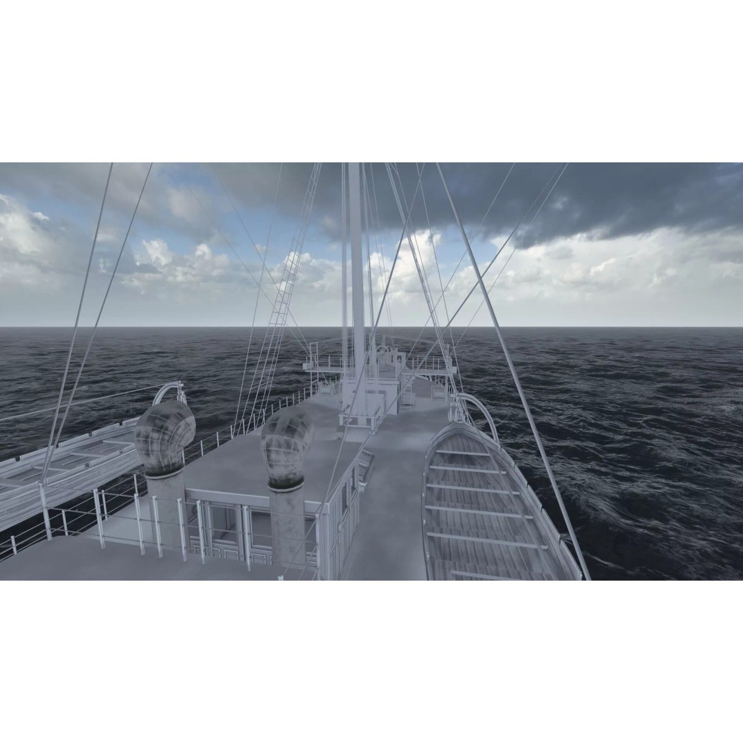 Japanese Navy Merchant Ship 3D Model – Late 19th Century, PBR Textured - View 47