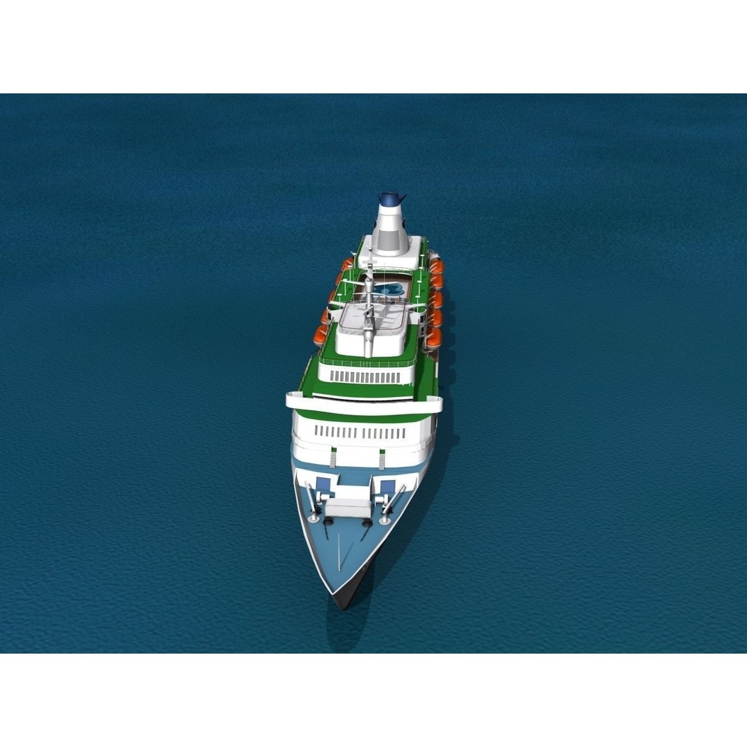 Pacific Princess 3D Model – High Detail Cruise Ship Asset, FBX, OBJ - View 16