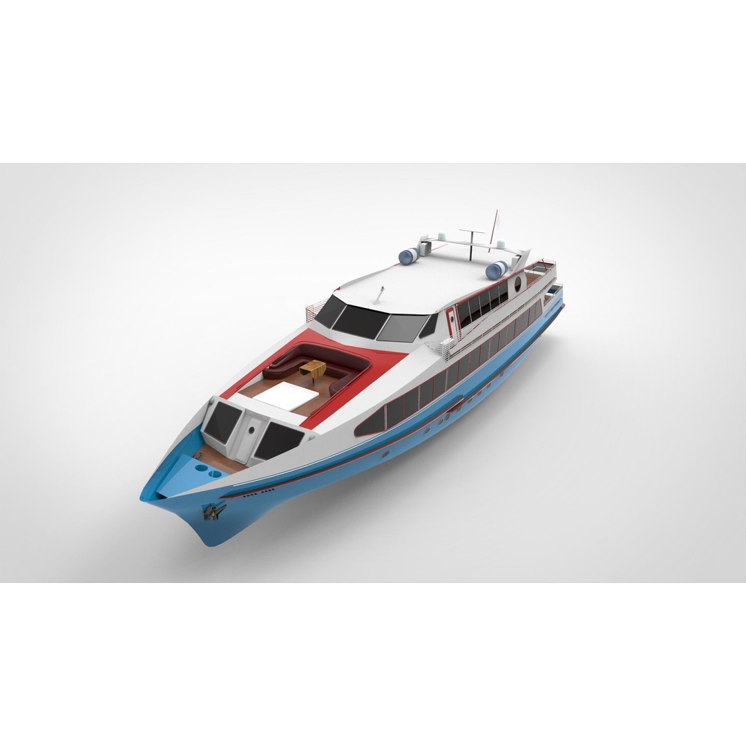 Yacht 3D Model – Realistic Recreational Vessel, PBR Textures - View 10