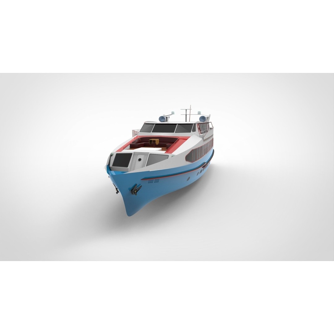 Yacht 3D Model – Realistic Recreational Vessel, PBR Textures - View 13