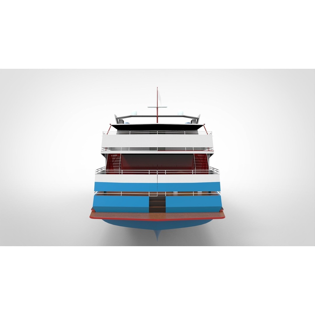 Yacht 3D Model – Realistic Recreational Vessel, PBR Textures - View 6