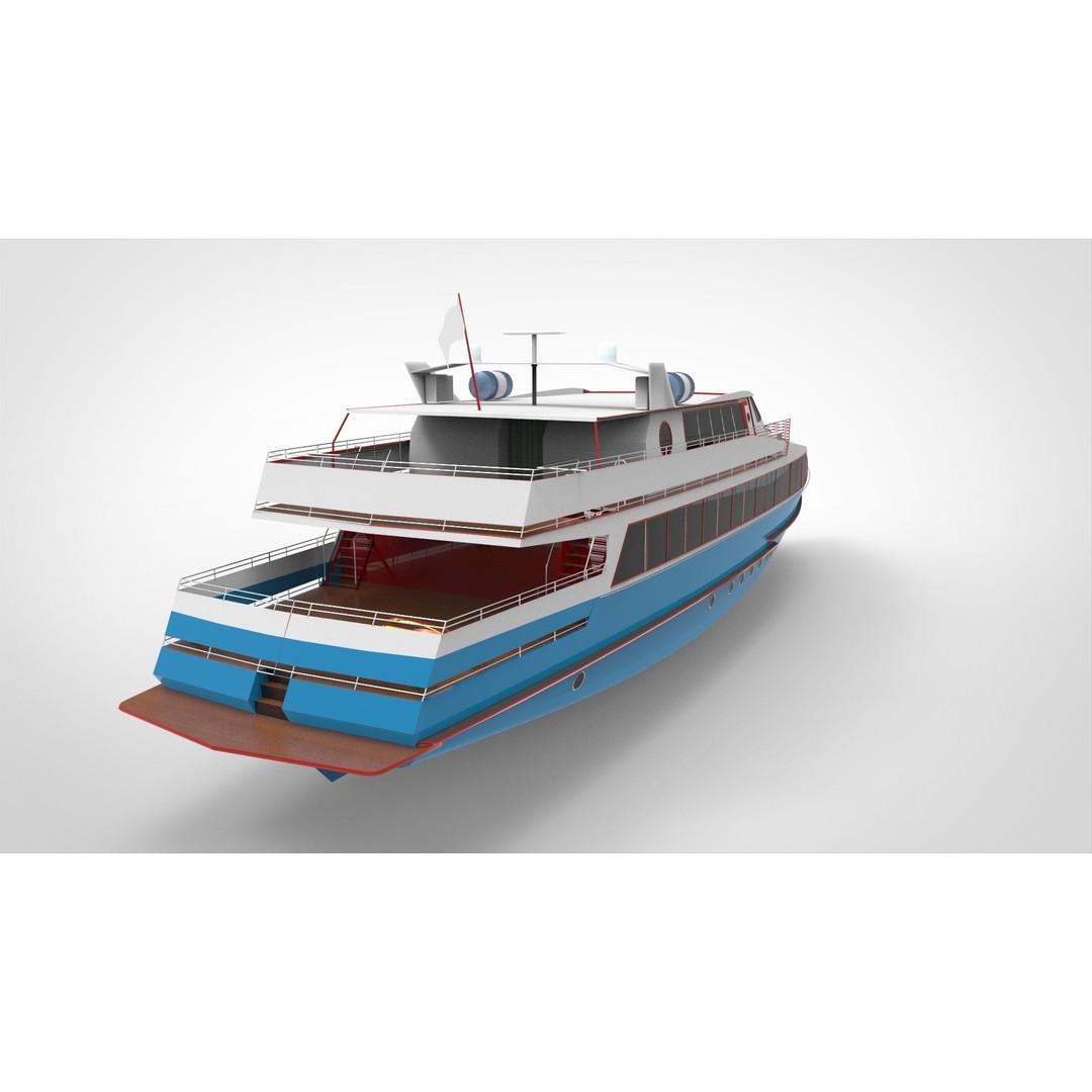 Yacht 3D Model – Realistic Recreational Vessel, PBR Textures - View 7