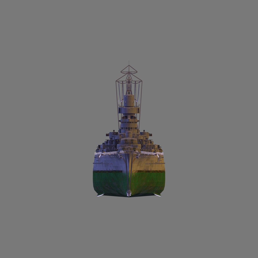 RN Duilio 3D Model – High Poly Naval Battleship for Games - View 5