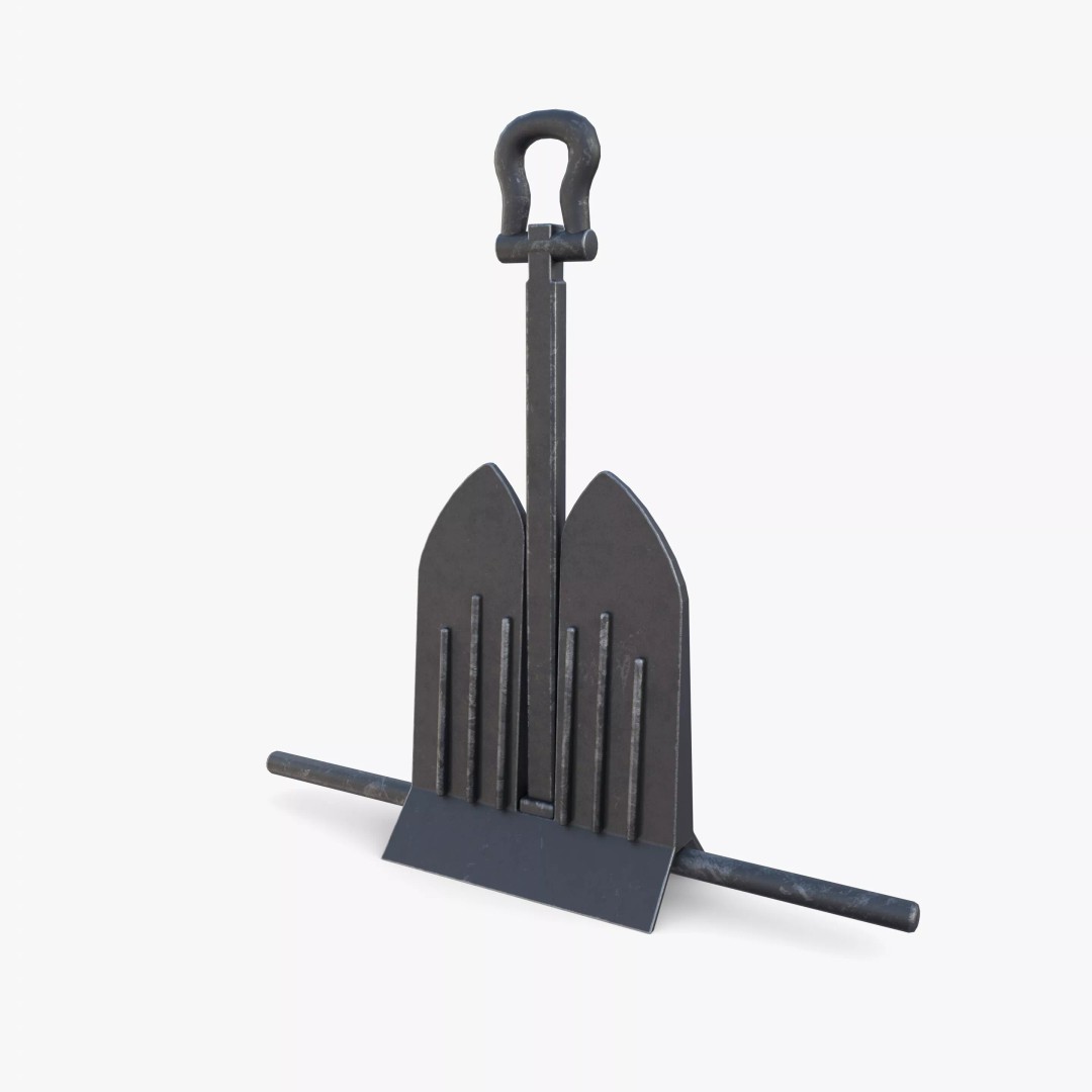 Anchor 3D Model – PBR Game-Ready Asset, Blender, FBX, OBJ - View 6