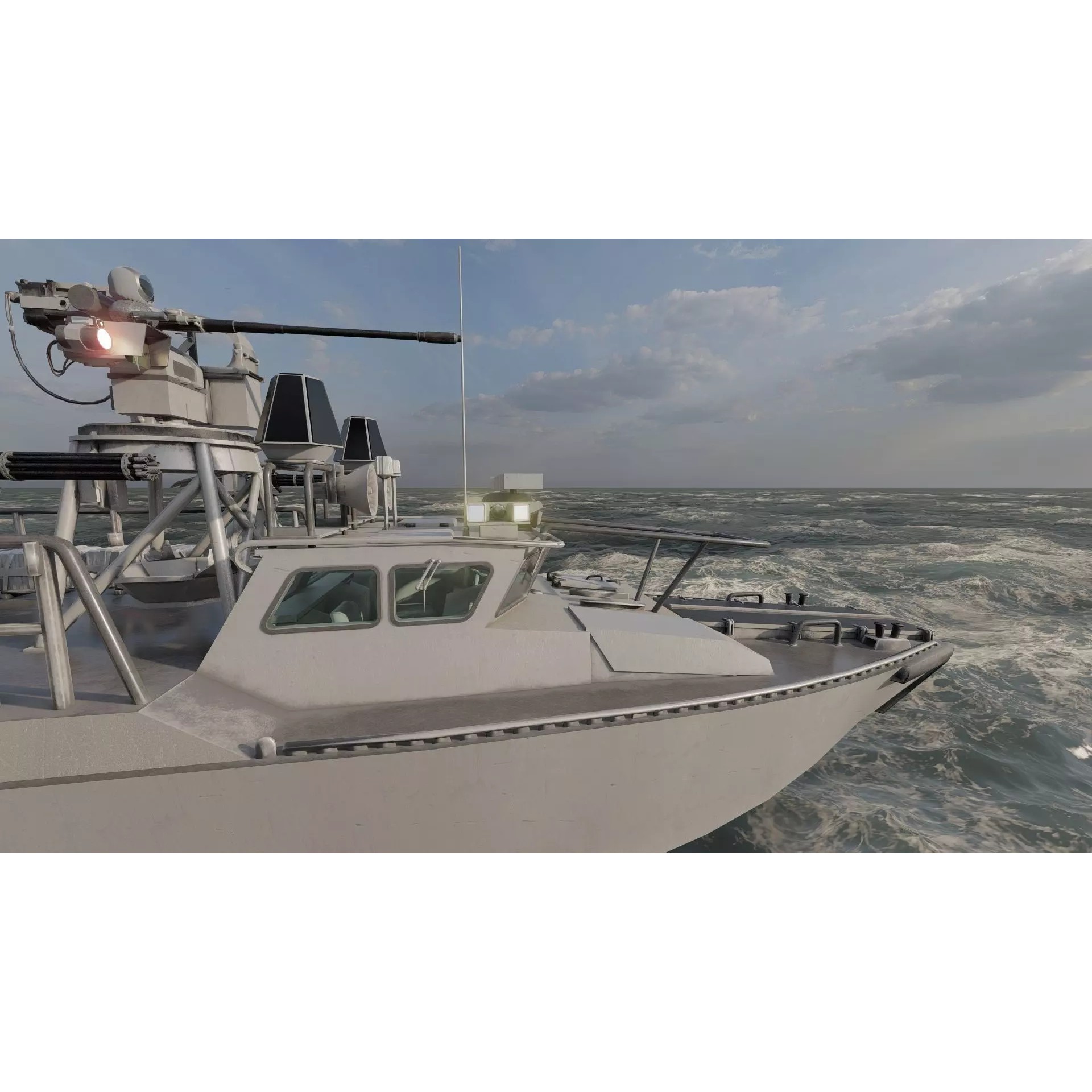 Detailed Patrol Boat - Game-Ready 3D Model - View 17