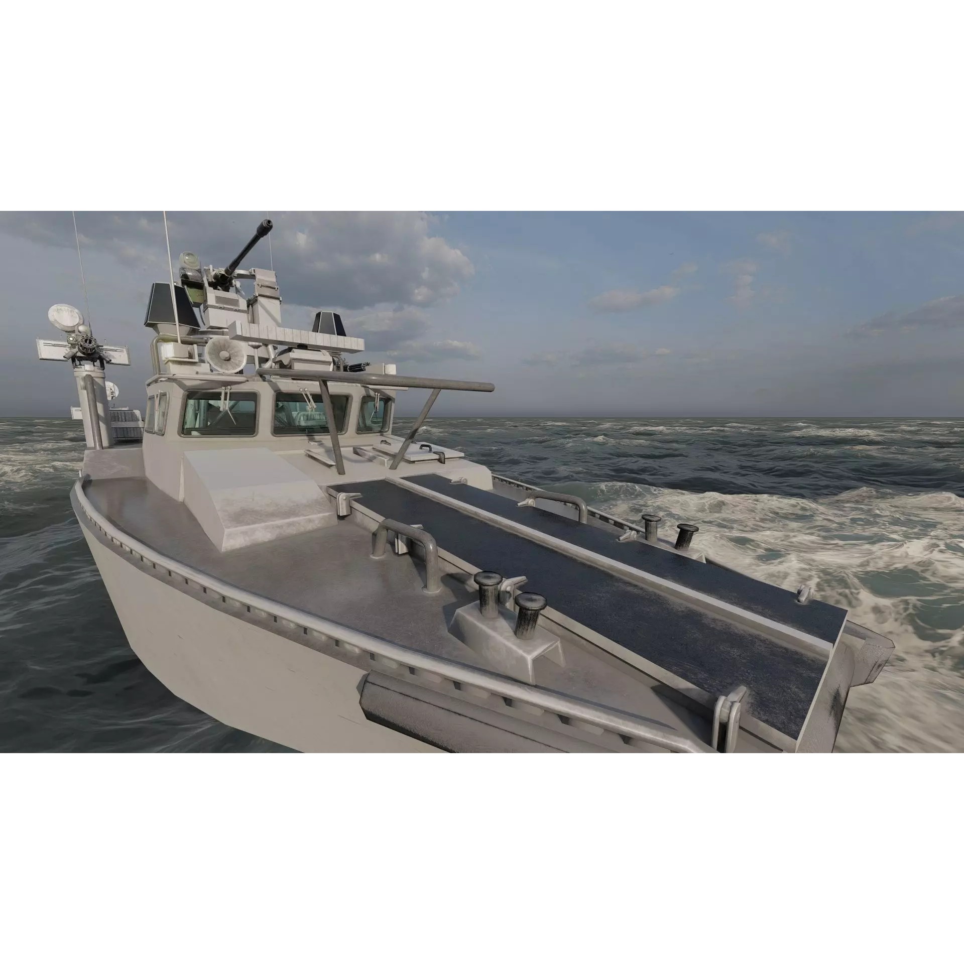 Detailed Patrol Boat - Game-Ready 3D Model - View 18