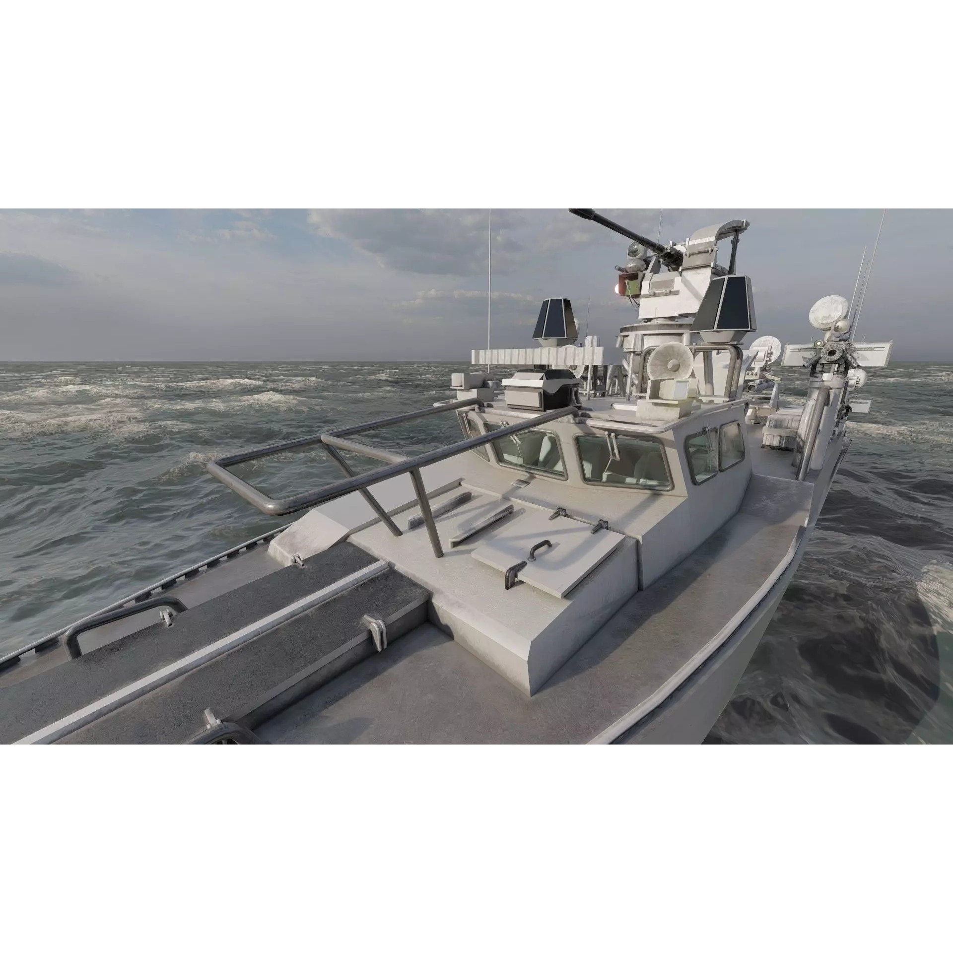 Detailed Patrol Boat - Game-Ready 3D Model - View 19