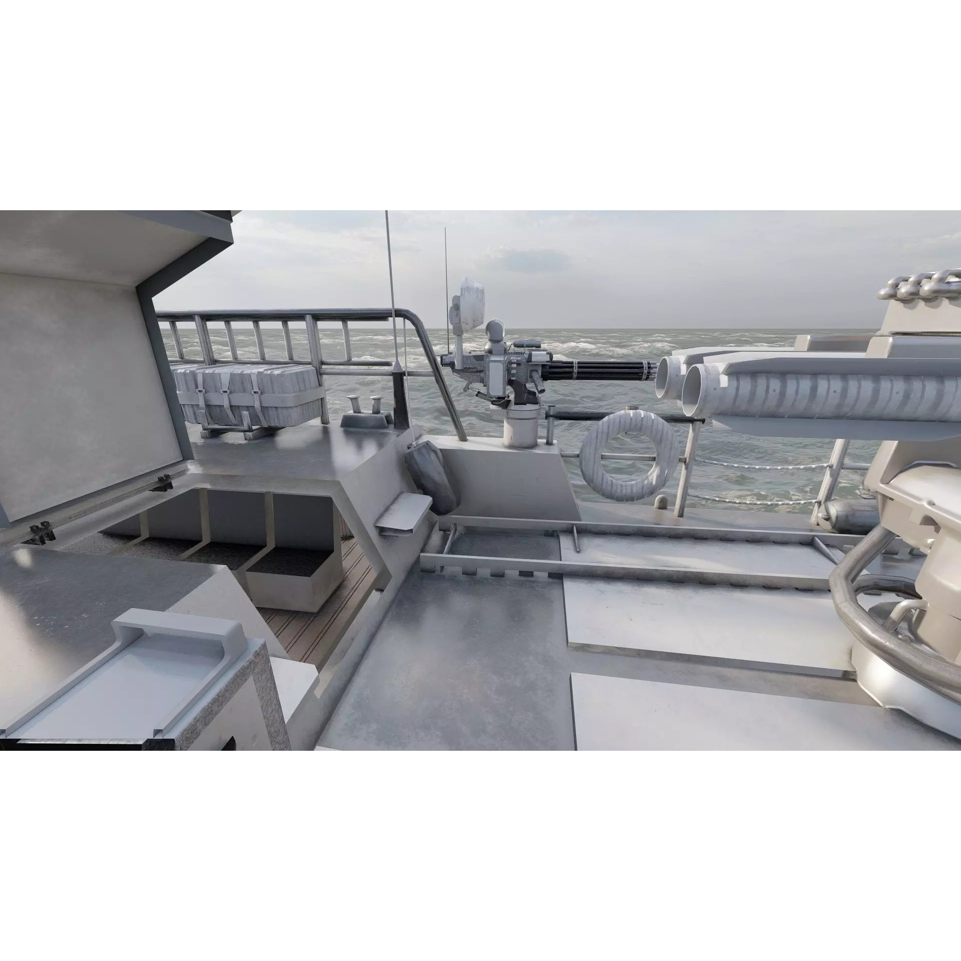 Detailed Patrol Boat - Game-Ready 3D Model - View 27