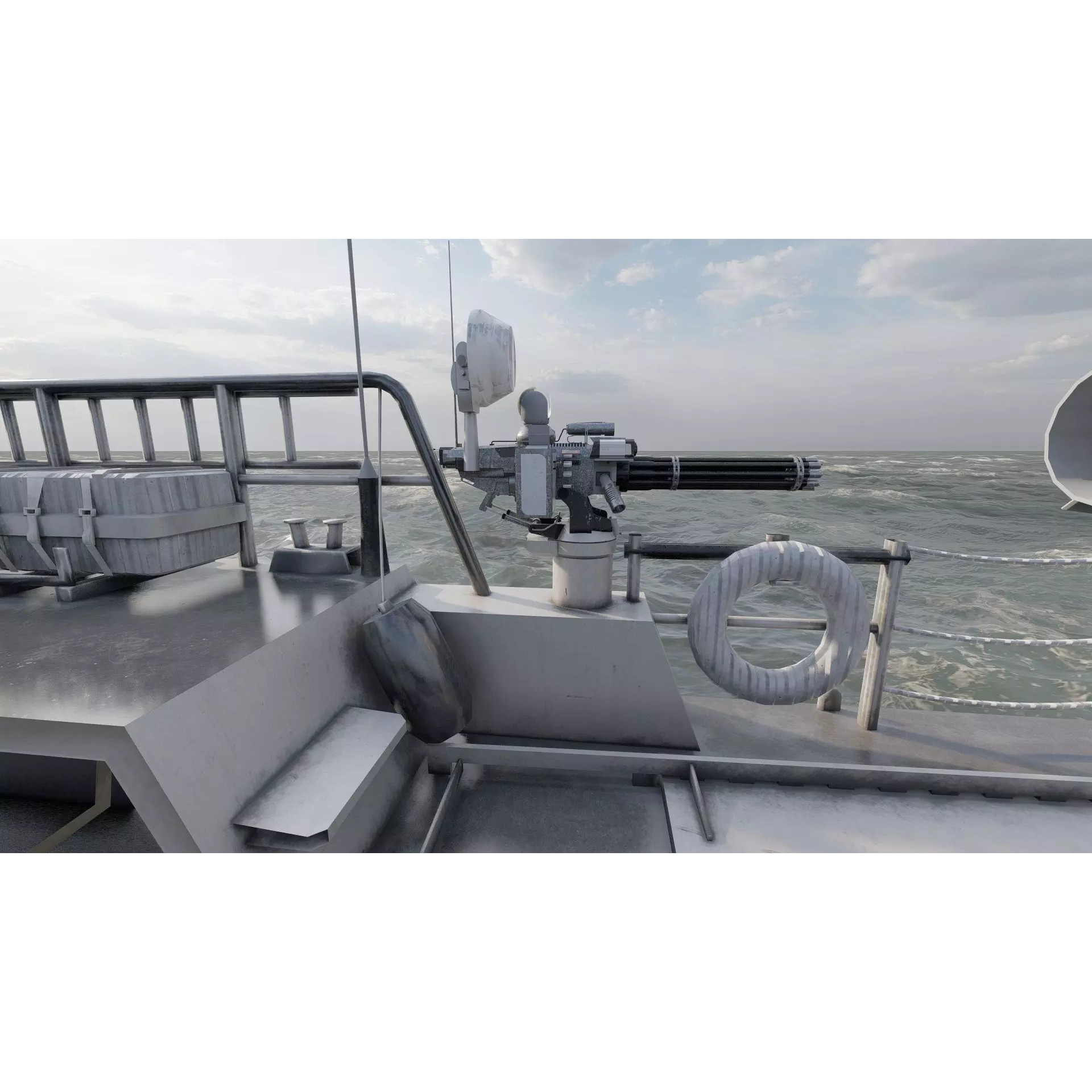 Detailed Patrol Boat - Game-Ready 3D Model - View 28