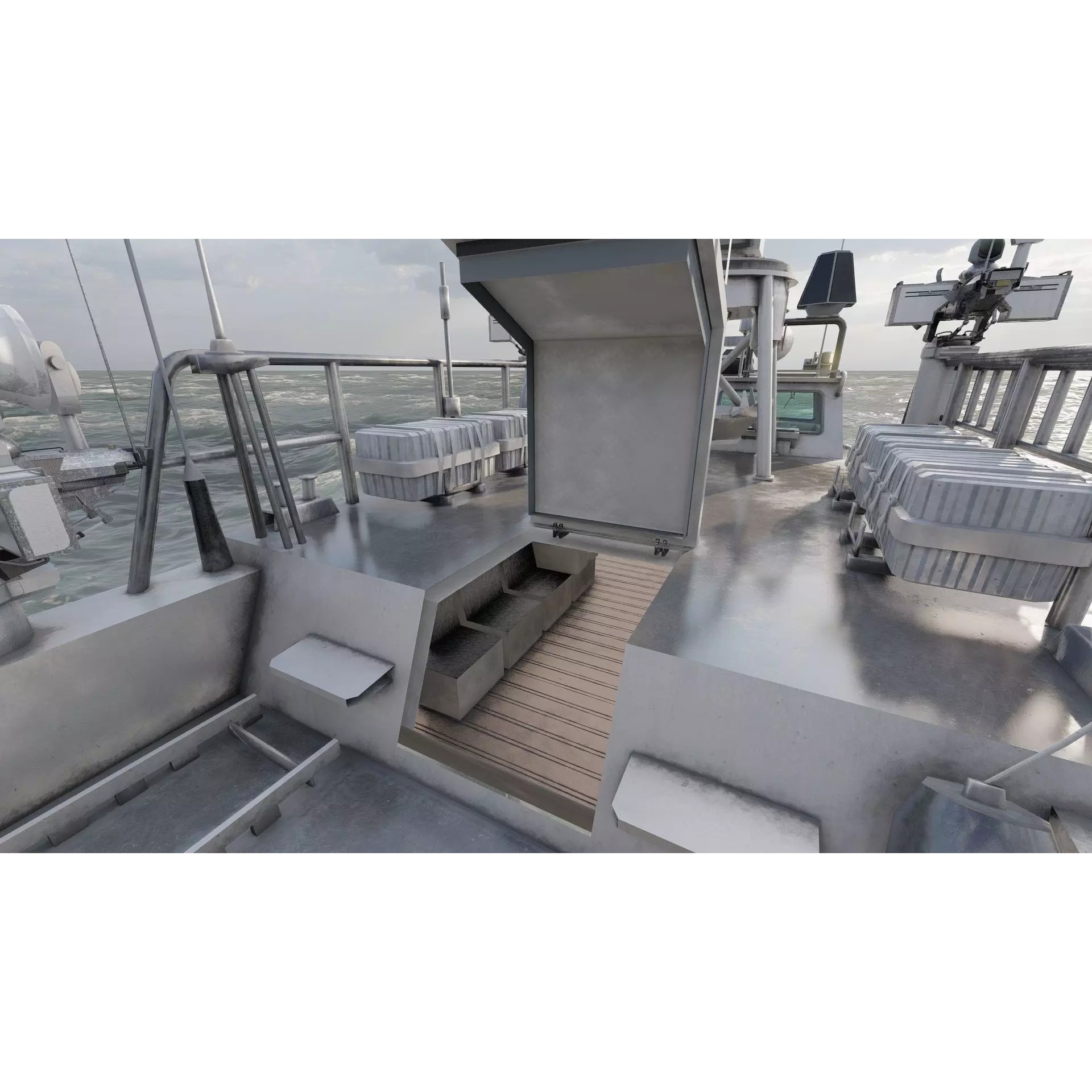 Detailed Patrol Boat - Game-Ready 3D Model - View 30