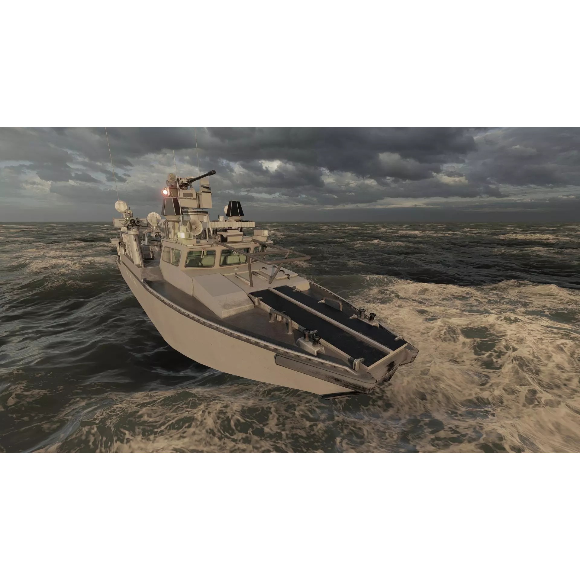 Detailed Patrol Boat - Game-Ready 3D Model - View 36