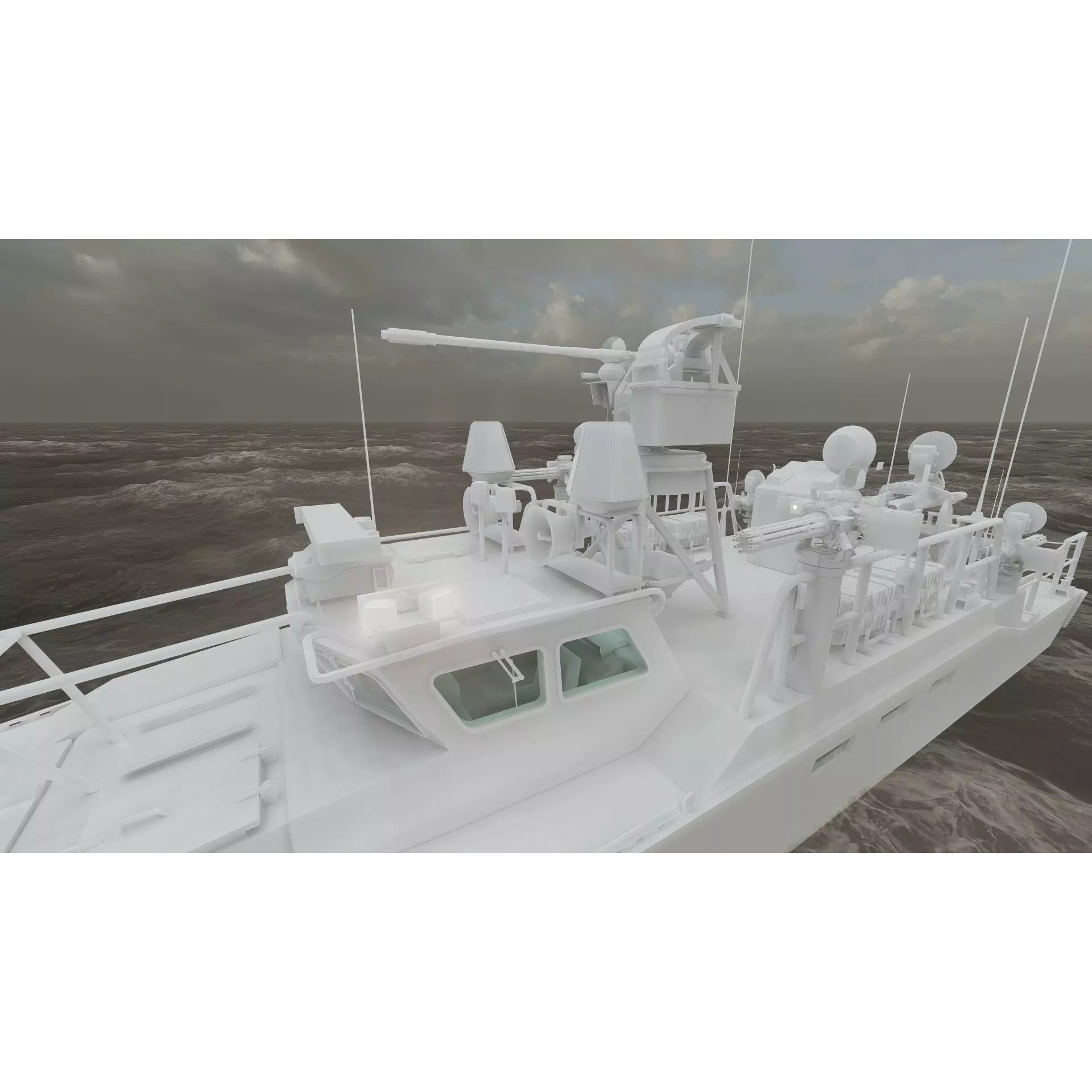 Detailed Patrol Boat - Game-Ready 3D Model - View 41