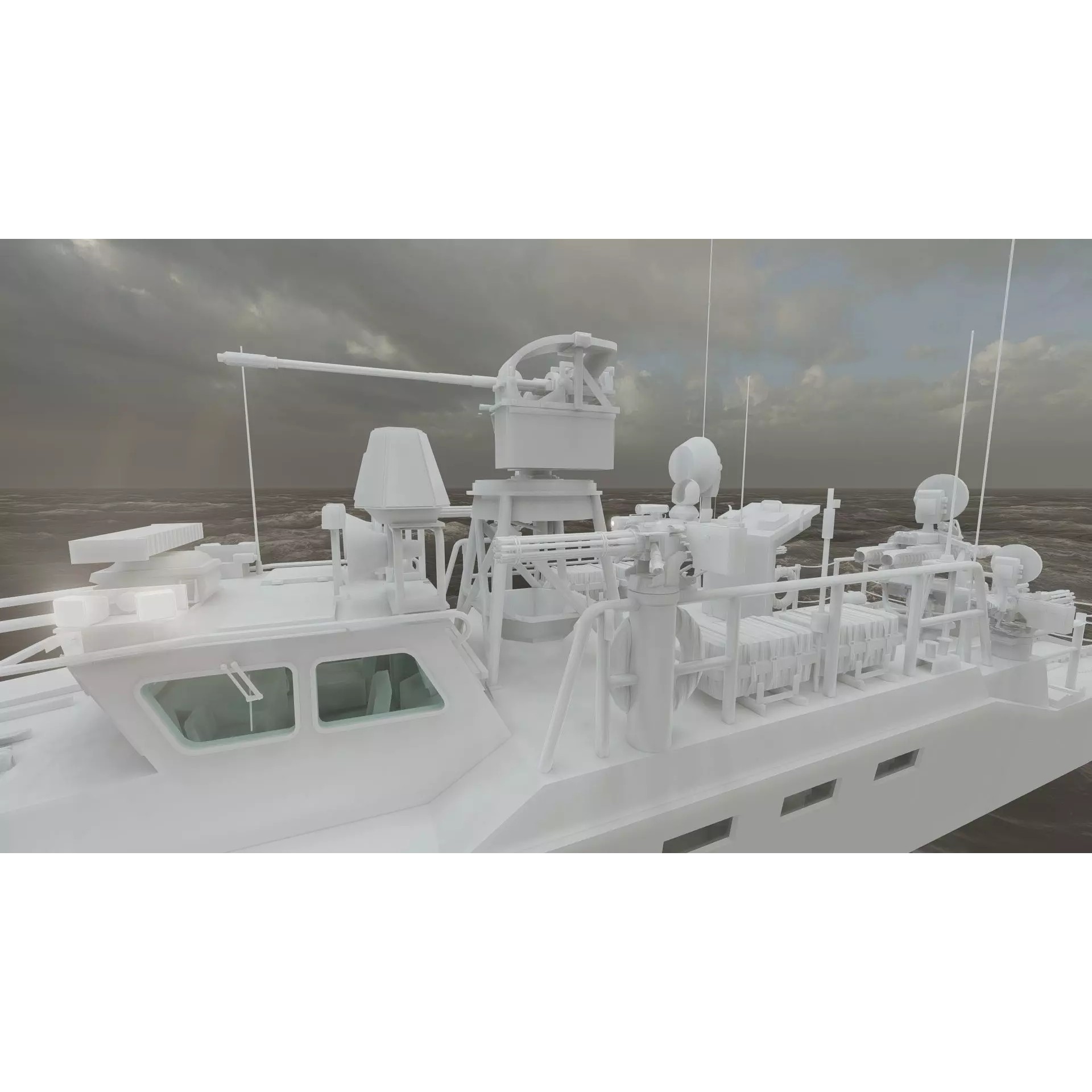 Detailed Patrol Boat - Game-Ready 3D Model - View 42