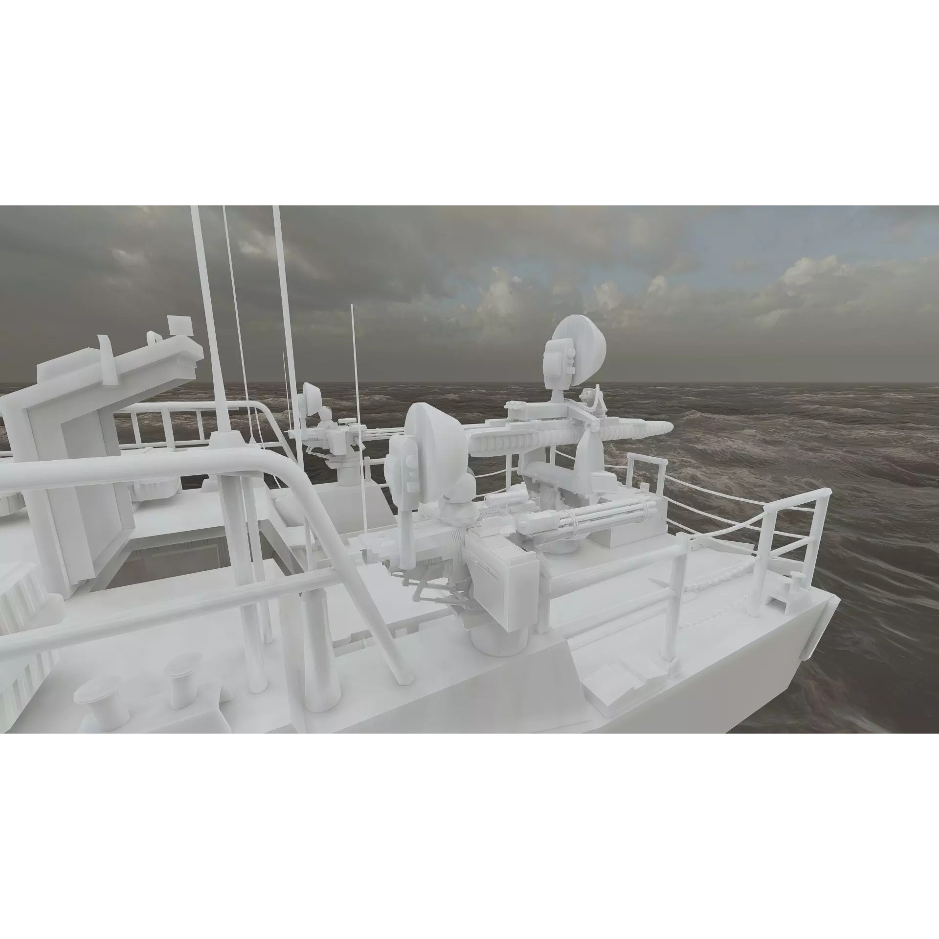 Detailed Patrol Boat - Game-Ready 3D Model - View 44