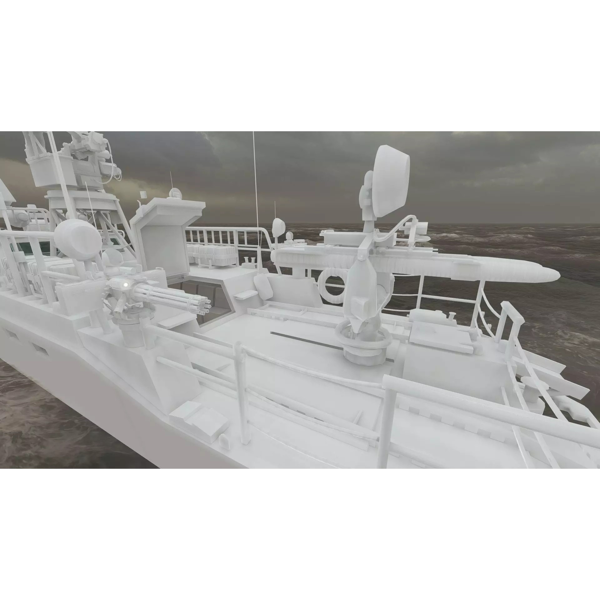 Detailed Patrol Boat - Game-Ready 3D Model - View 45