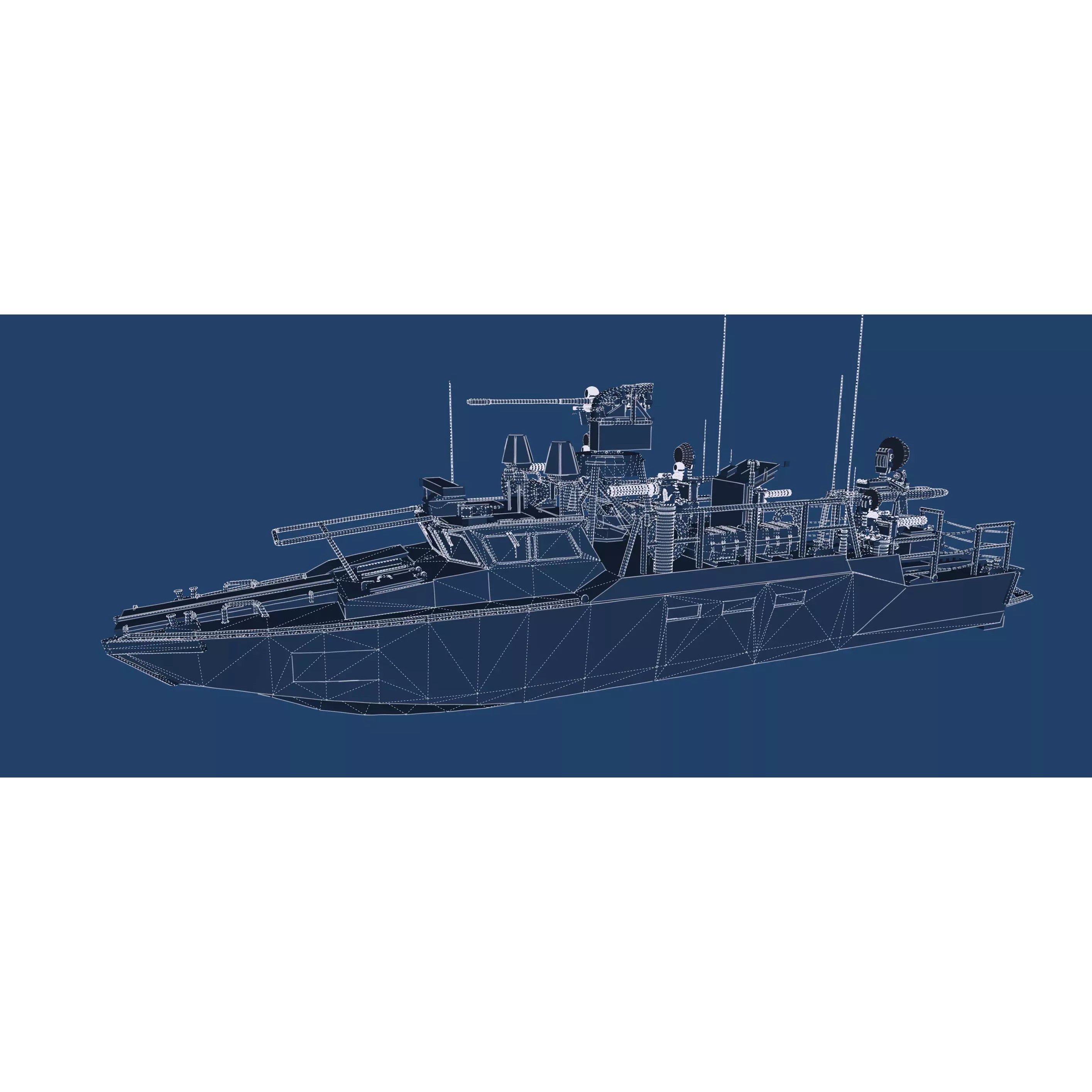 Detailed Patrol Boat - Game-Ready 3D Model - View 48