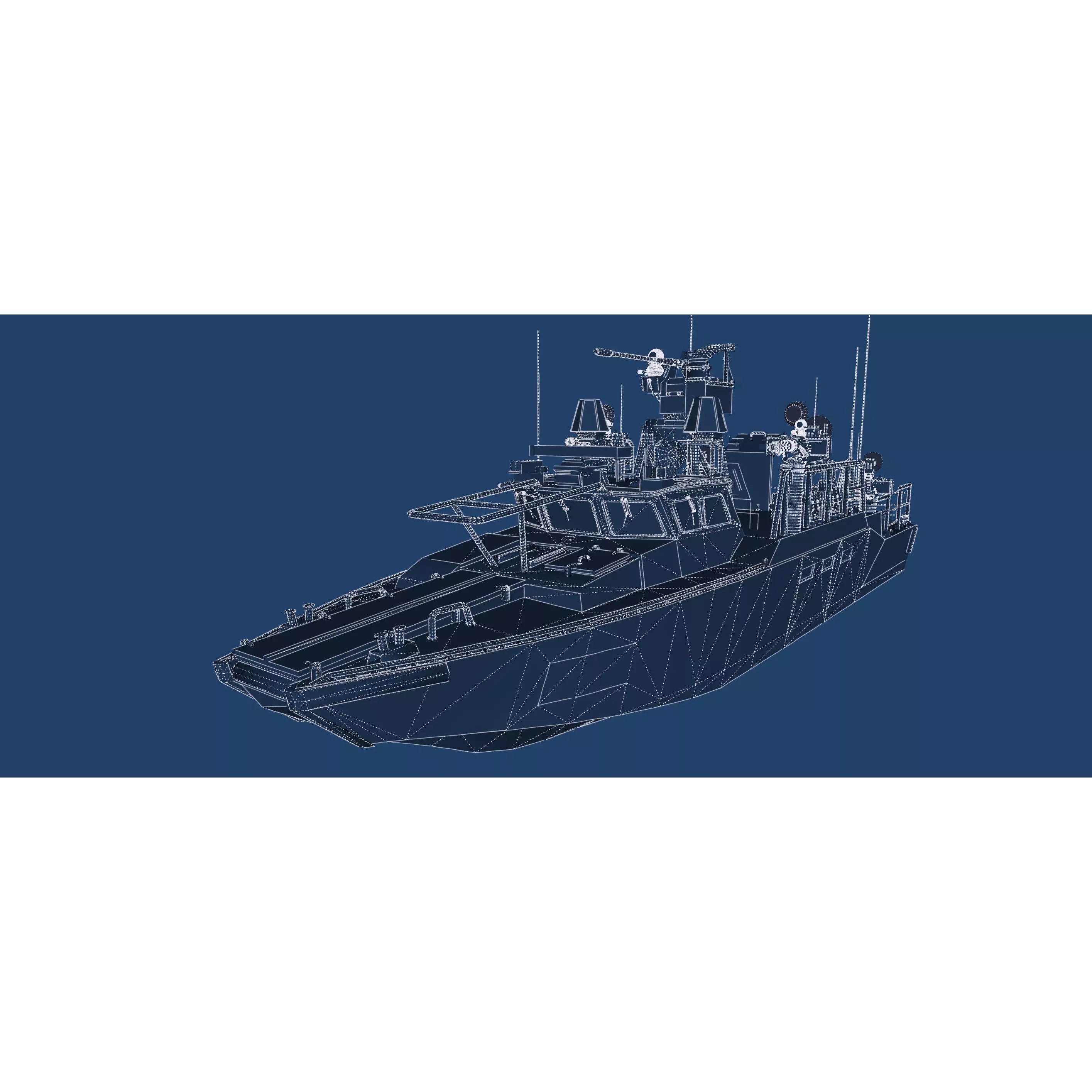 Detailed Patrol Boat - Game-Ready 3D Model - View 49
