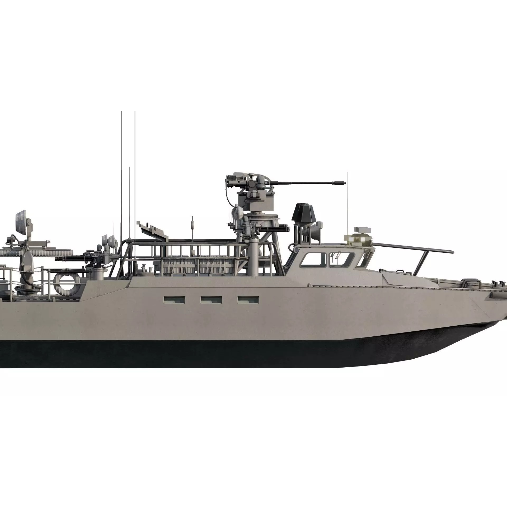 Detailed Patrol Boat - Game-Ready 3D Model - View 5