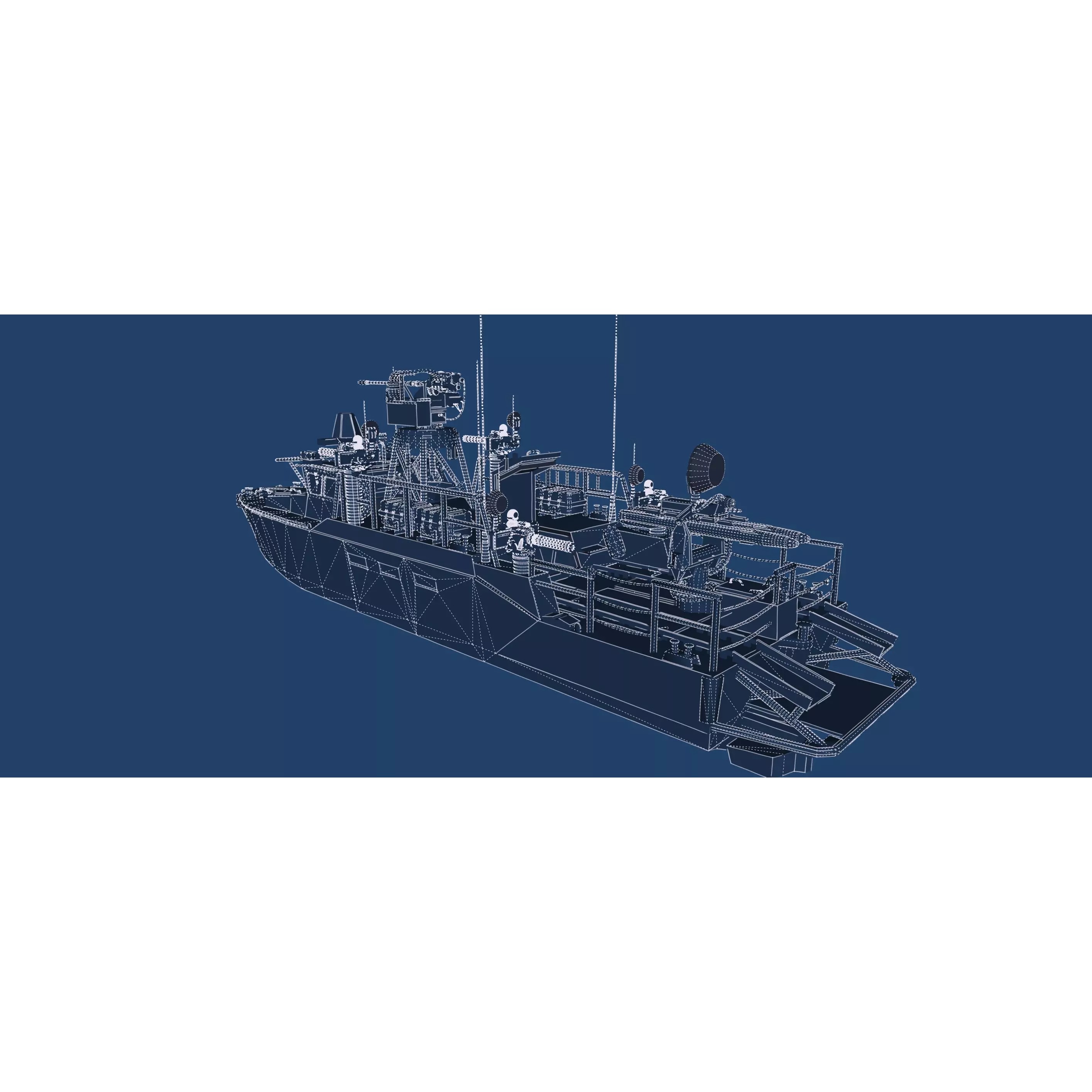 Detailed Patrol Boat - Game-Ready 3D Model - View 50