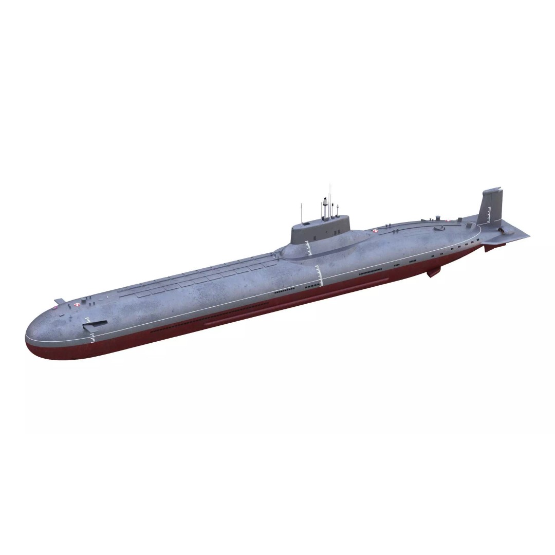 Typhoon-Class Submarine 3D Model – High Poly PBR Asset, FBX, OBJ - View 2