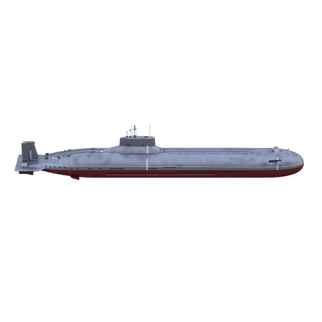 Typhoon-Class Submarine 3D Model – High Poly PBR Asset, FBX, OBJ - View 4