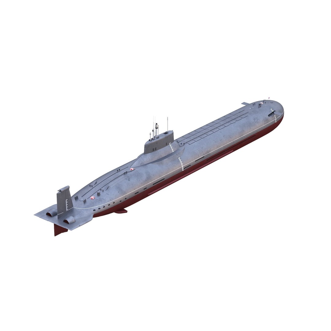 Typhoon-Class Submarine 3D Model – High Poly PBR Asset, FBX, OBJ - View 5