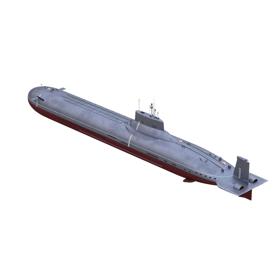 Typhoon-Class Submarine 3D Model – High Poly PBR Asset, FBX, OBJ - View 6