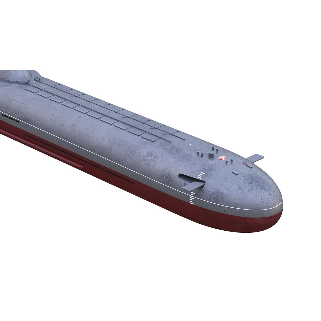 Typhoon-Class Submarine 3D Model – High Poly PBR Asset, FBX, OBJ - View 8