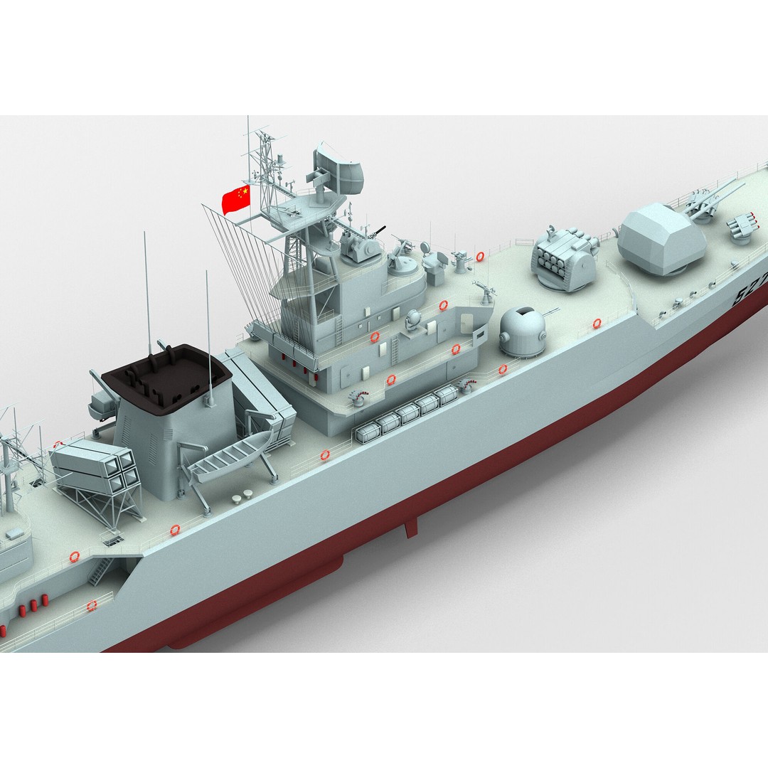 Type 053H3 Jiangwei Frigate 3D Model – High Poly Game Asset, FBX - View 12