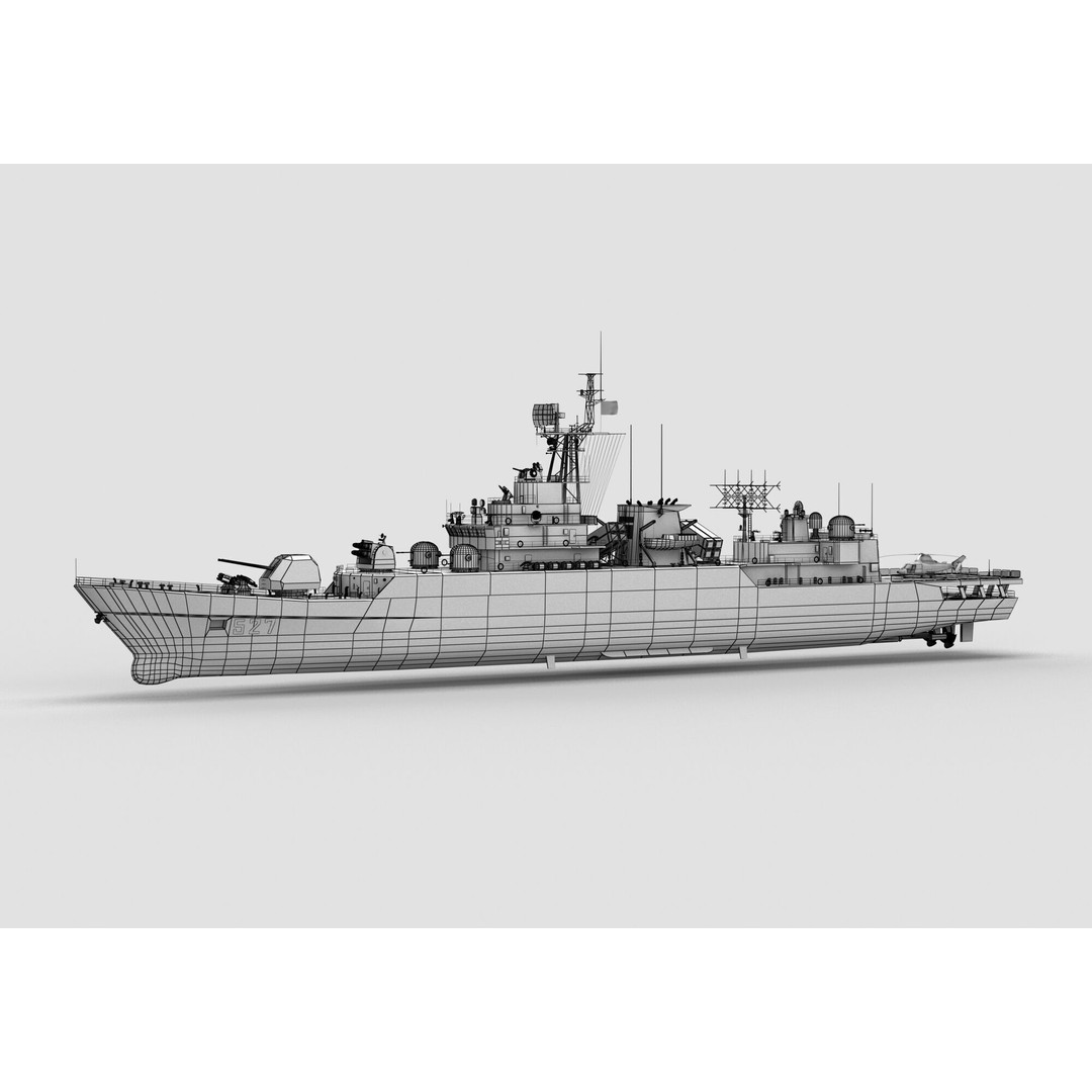 Type 053H3 Jiangwei Frigate 3D Model – High Poly Game Asset, FBX - View 13