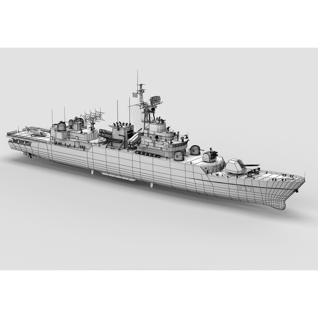 Type 053H3 Jiangwei Frigate 3D Model – High Poly Game Asset, FBX - View 14