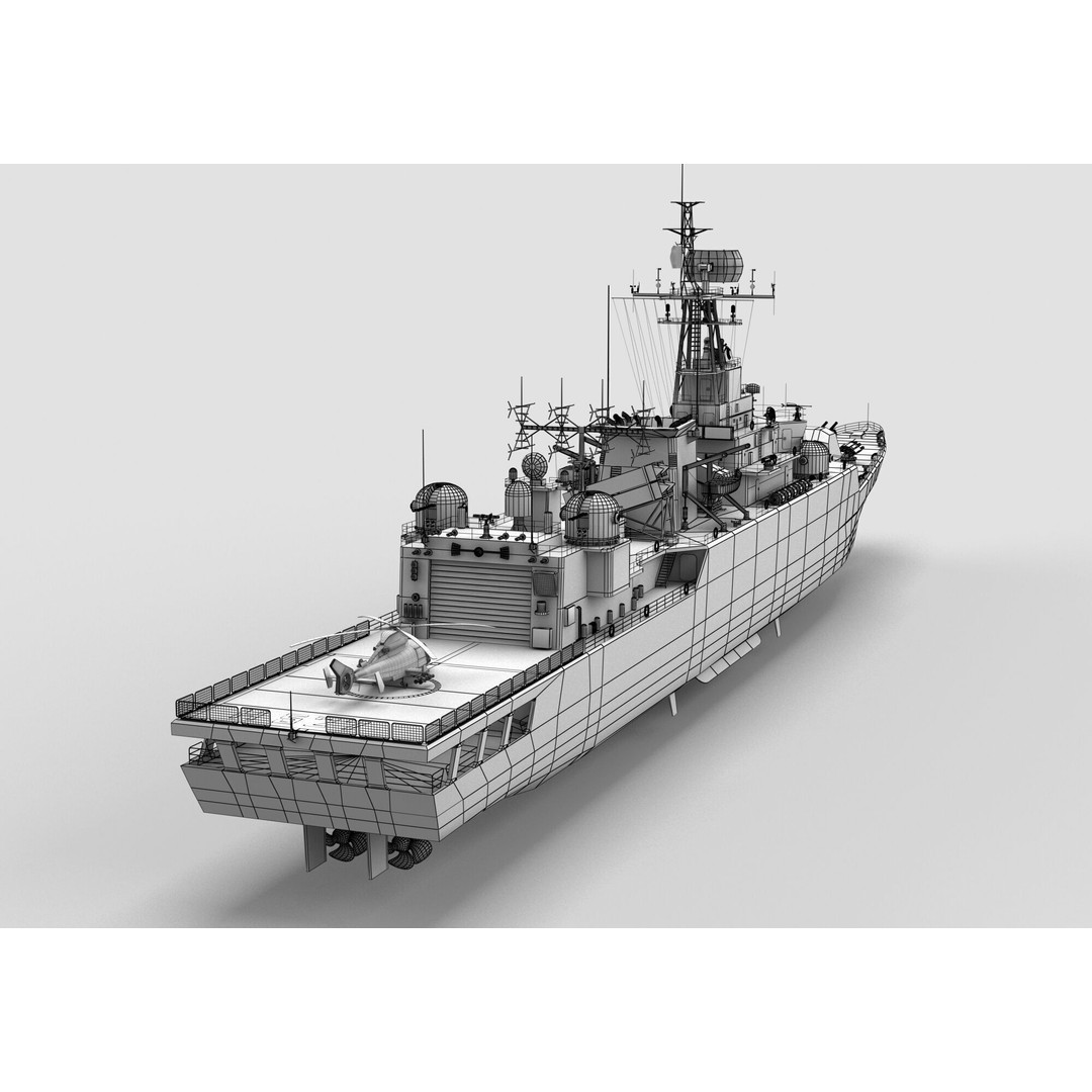 Type 053H3 Jiangwei Frigate 3D Model – High Poly Game Asset, FBX - View 15