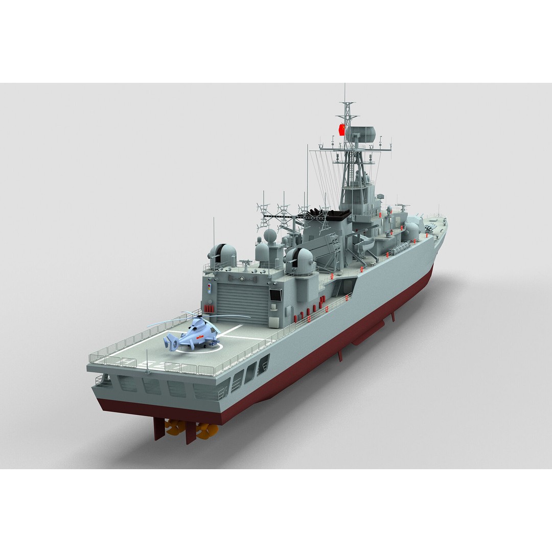 Type 053H3 Jiangwei Frigate 3D Model – High Poly Game Asset, FBX - View 5
