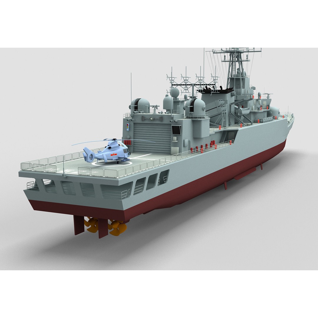 Type 053H3 Jiangwei Frigate 3D Model – High Poly Game Asset, FBX - View 8