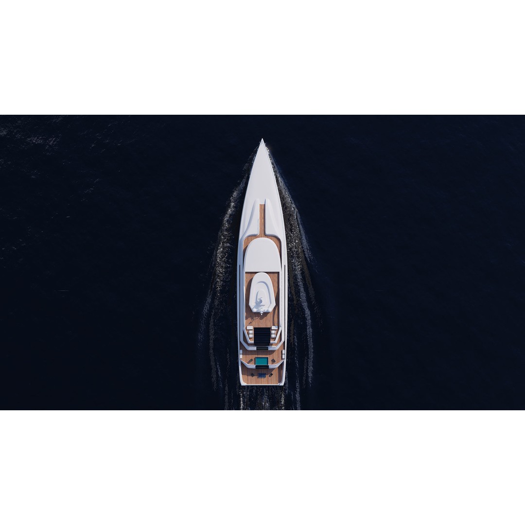 Superyacht 3D Model – Luxury Motor Yacht, PBR Textures, FBX - View 13