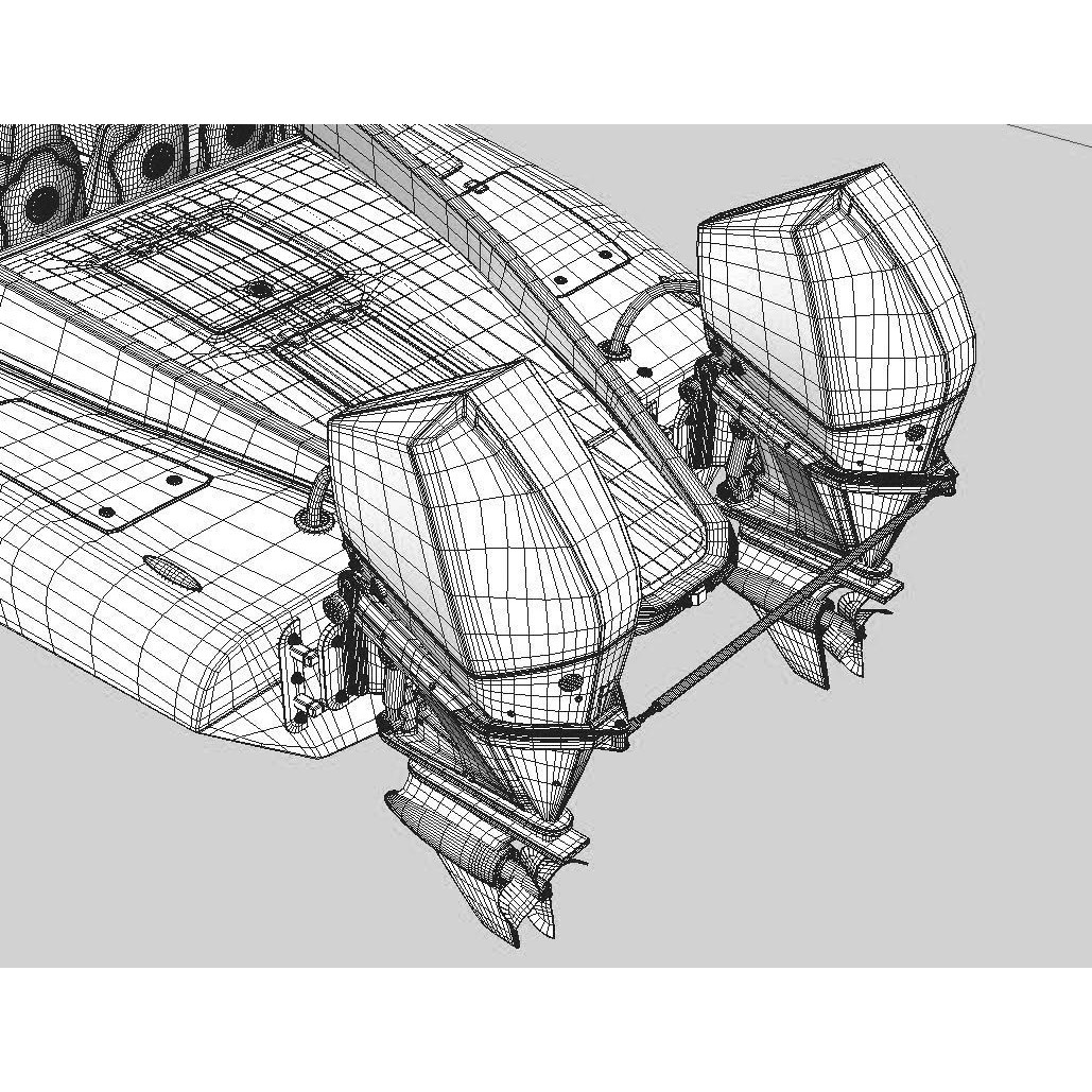 Powerboat MARTINI 3D Model – High Poly PBR Watercraft, FBX