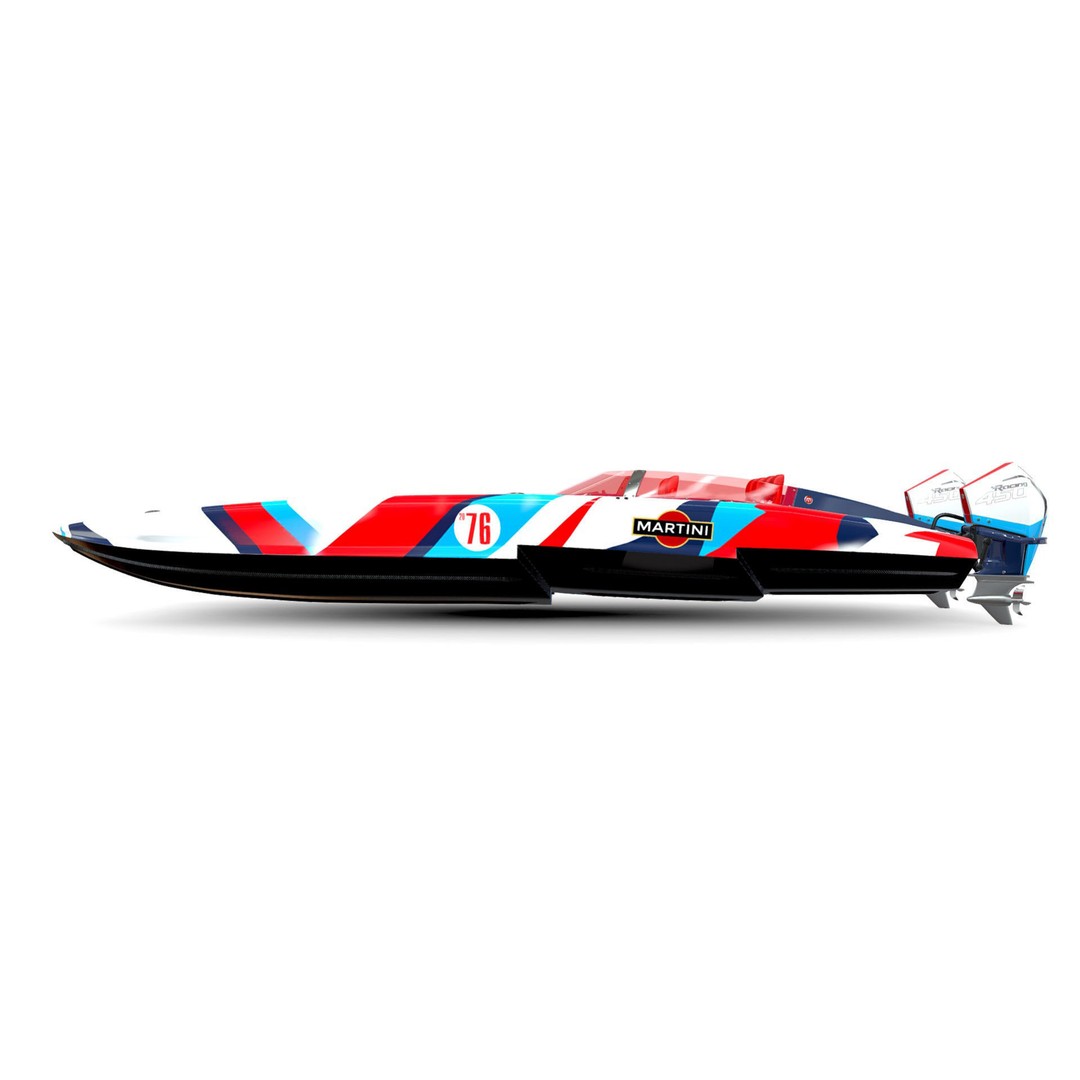 Powerboat MARTINI 3D Model – High Poly PBR Watercraft, FBX - View 6