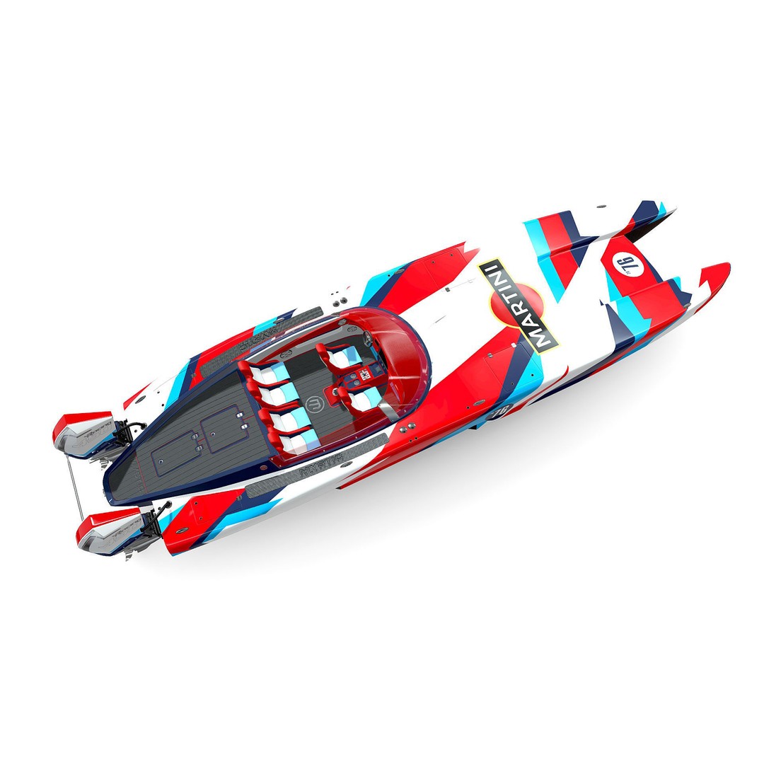 Powerboat MARTINI 3D Model – High Poly PBR Watercraft, FBX - View 7