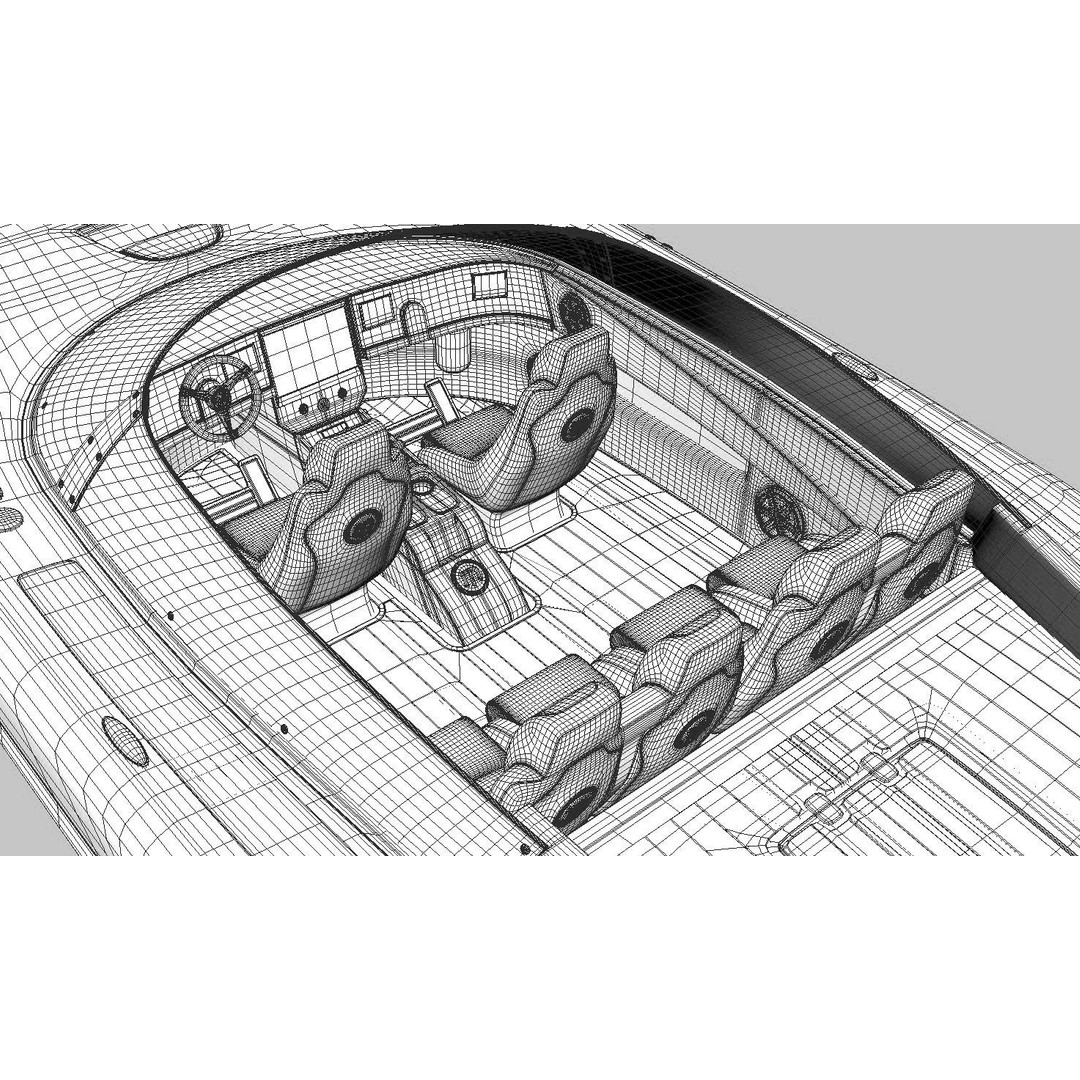 Powerboat MARTINI 3D Model – High Poly PBR Watercraft, FBX - View 8