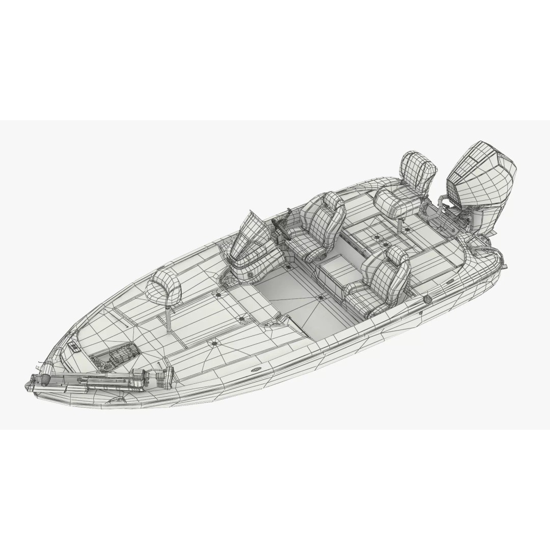 Nitro Z16 Angling Deck Boat 3D Model – Rigged PBR Asset for Maya - View 19