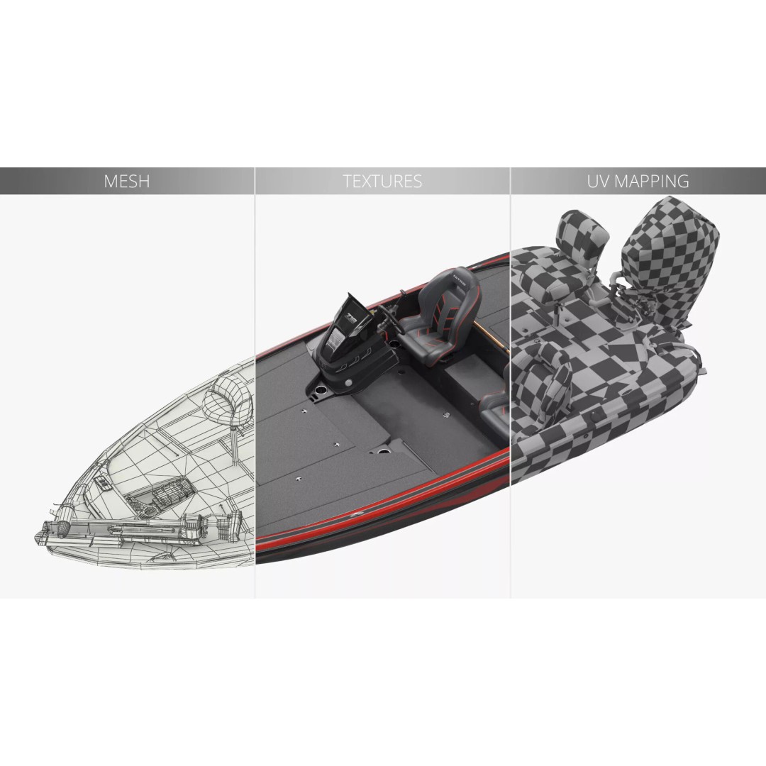 Nitro Z16 Angling Deck Boat 3D Model – Rigged PBR Asset for Maya - View 23