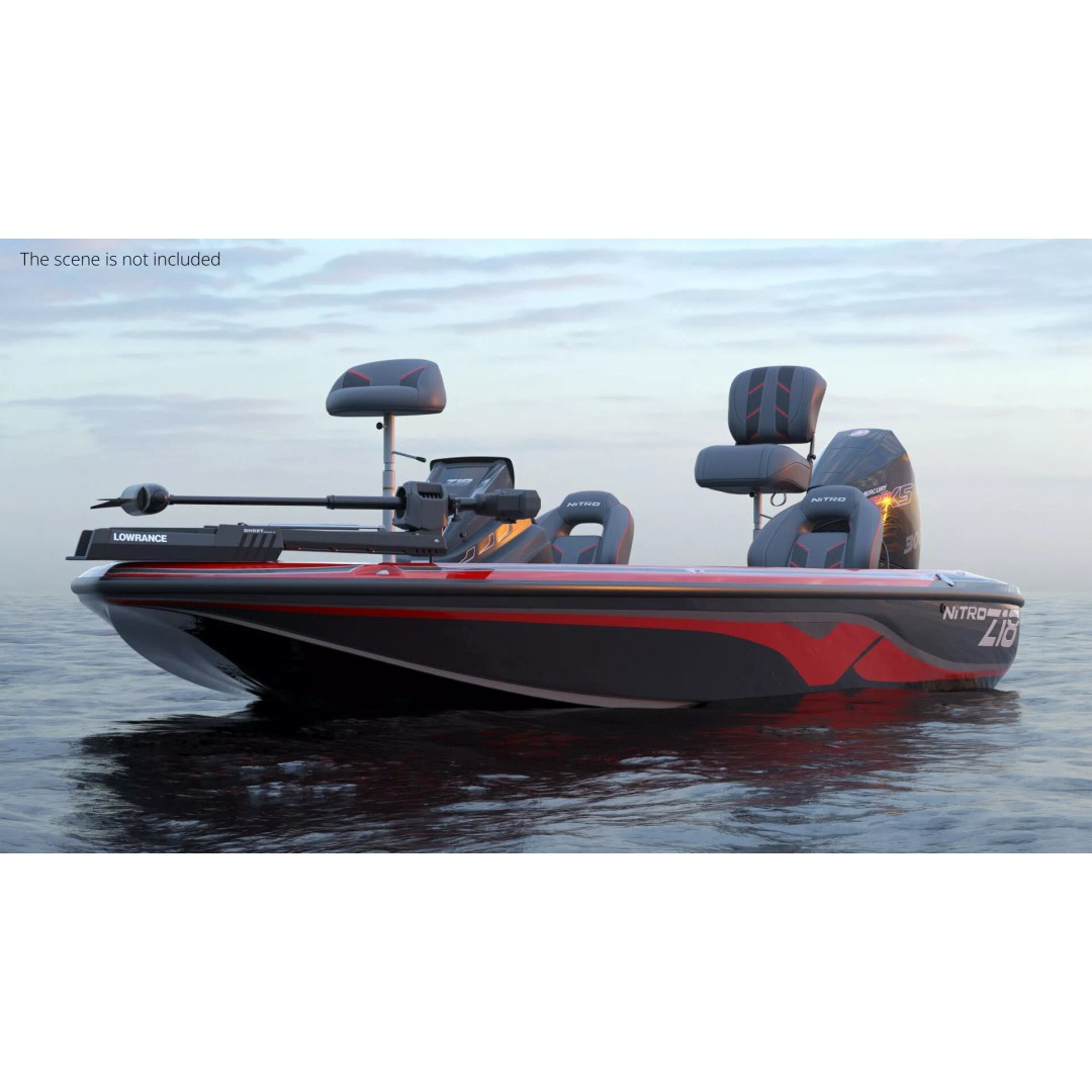 Nitro Z16 Angling Deck Boat 3D Model – Rigged PBR Asset for Maya - View 4