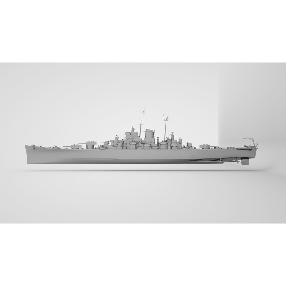 Oregon City Class Cruiser 3D Model – Rigged Military Watercraft, FBX - View 10