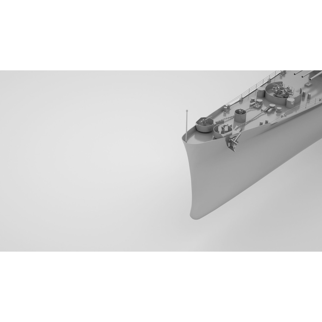 Oregon City Class Cruiser 3D Model – Rigged Military Watercraft, FBX - View 4