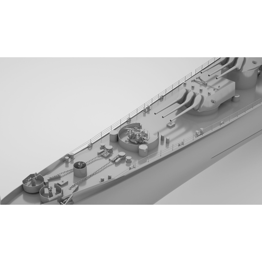Oregon City Class Cruiser 3D Model – Rigged Military Watercraft, FBX - View 5