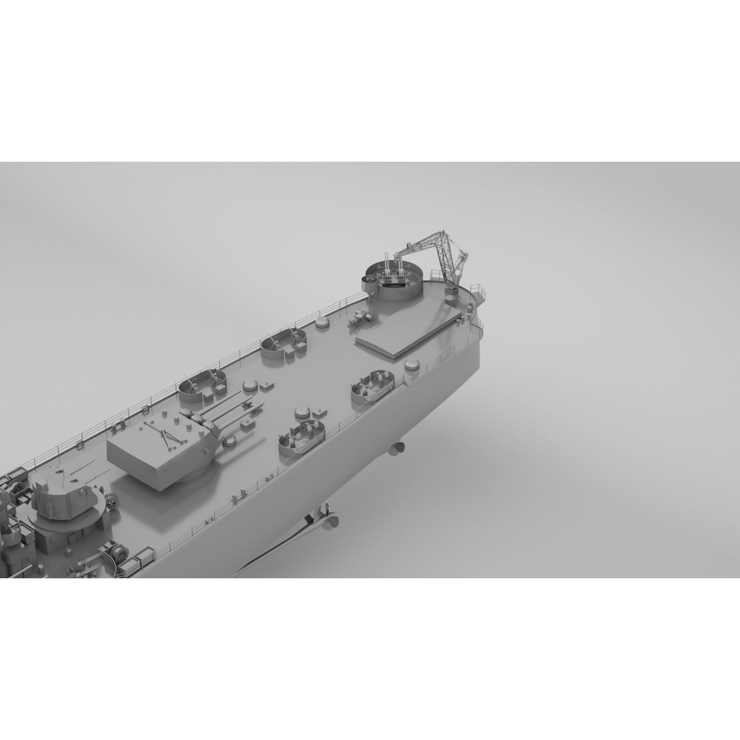 Oregon City Class Cruiser 3D Model – Rigged Military Watercraft, FBX - View 9