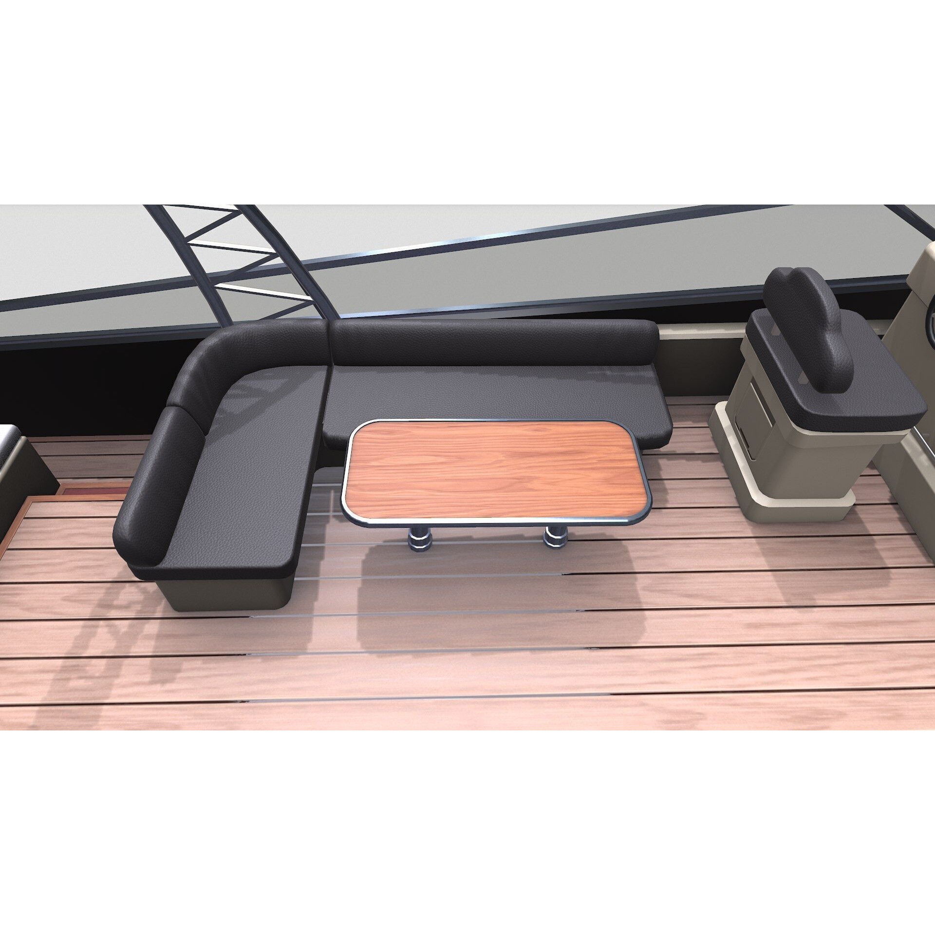 Luxury Boat - Low-Poly Game-Ready 3D Model - View 12