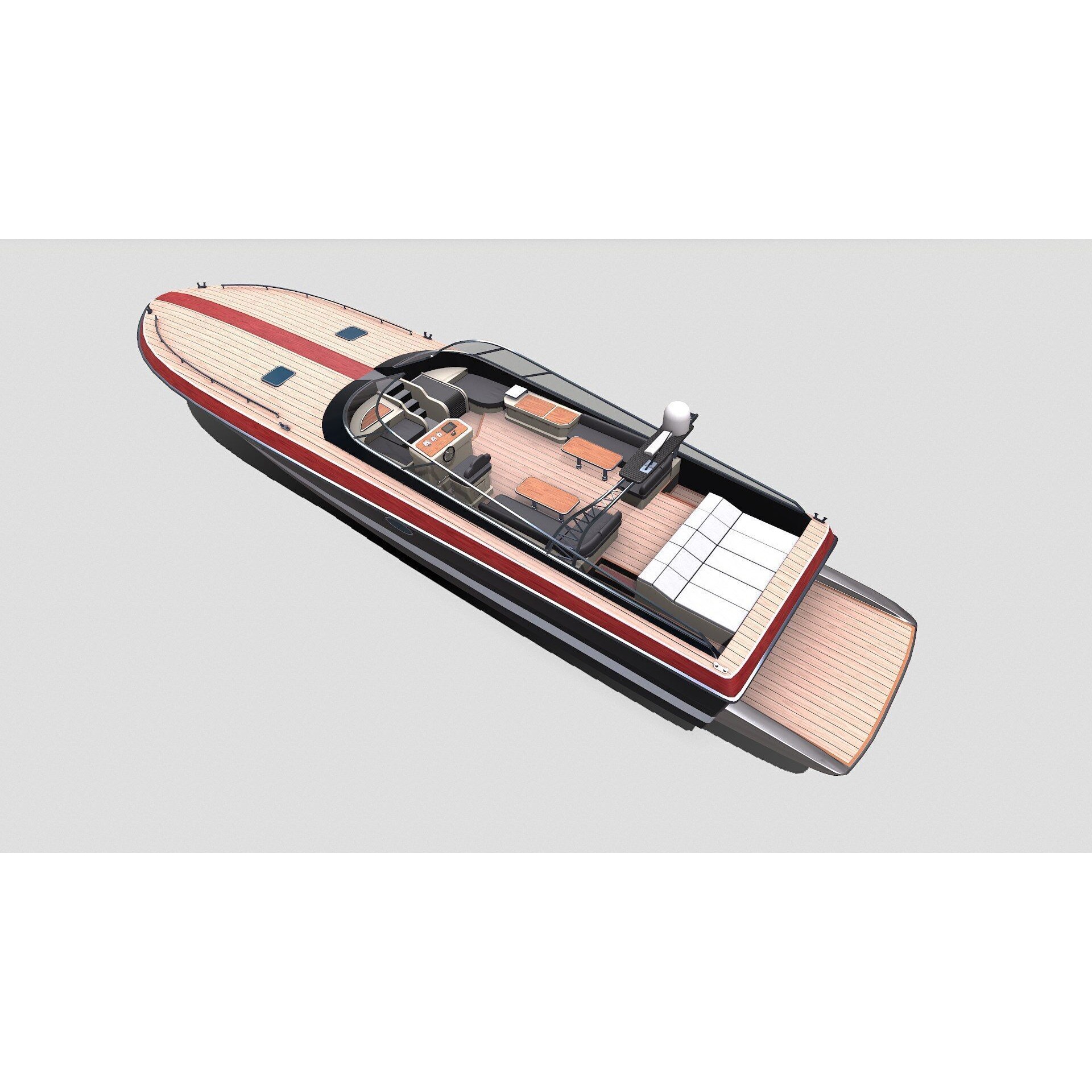 Luxury Boat - Low-Poly Game-Ready 3D Model - View 13